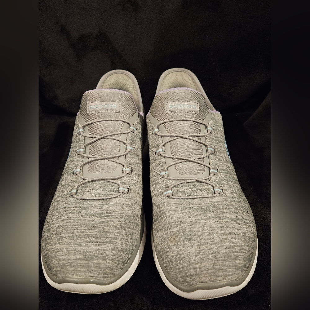Skechers Hands Free Purple and Gray Sneakers Size 10